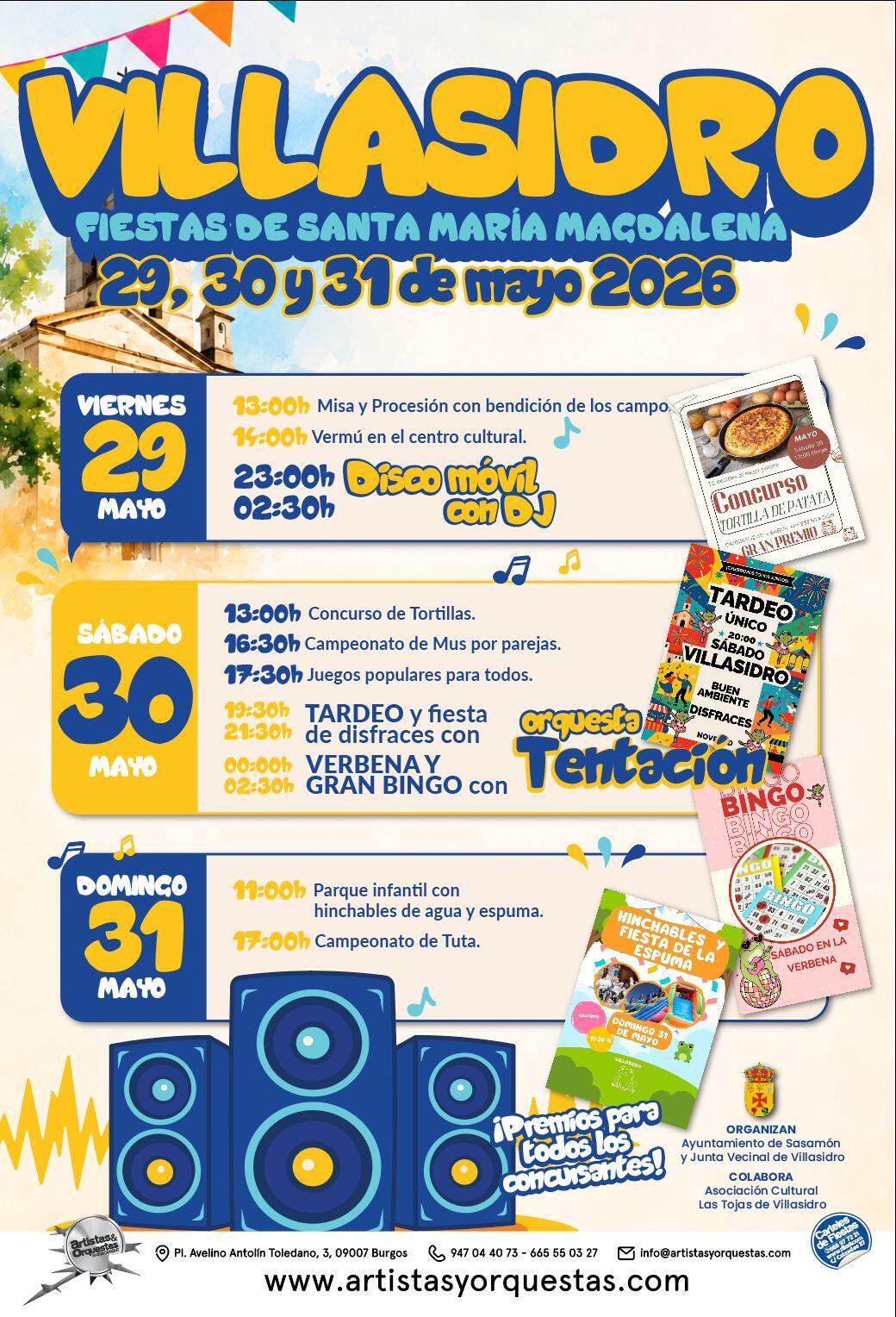 Fiestas de Santa María Magdalena en Villasidro