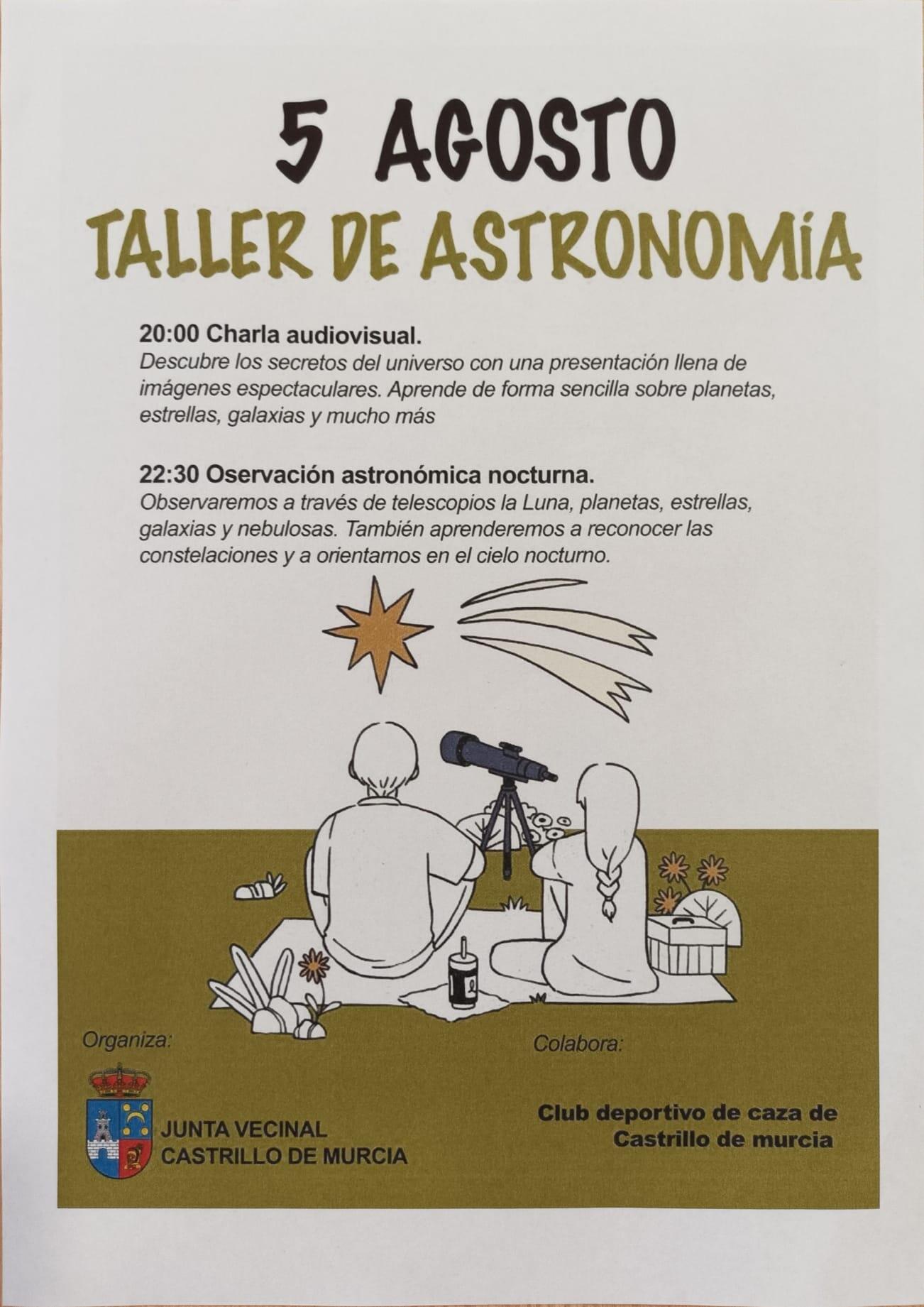 Taller de astronomía en Castrillo de Murcia